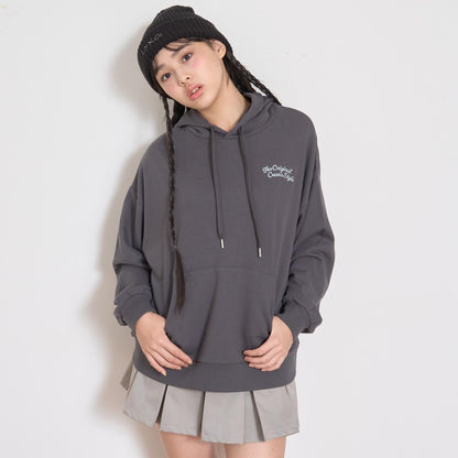 背面緞帶寬鬆連帽衛衣