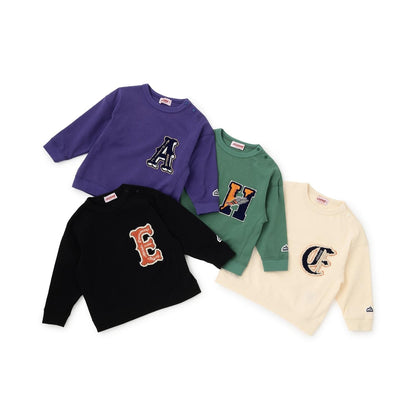 厚天竺字母長袖T恤