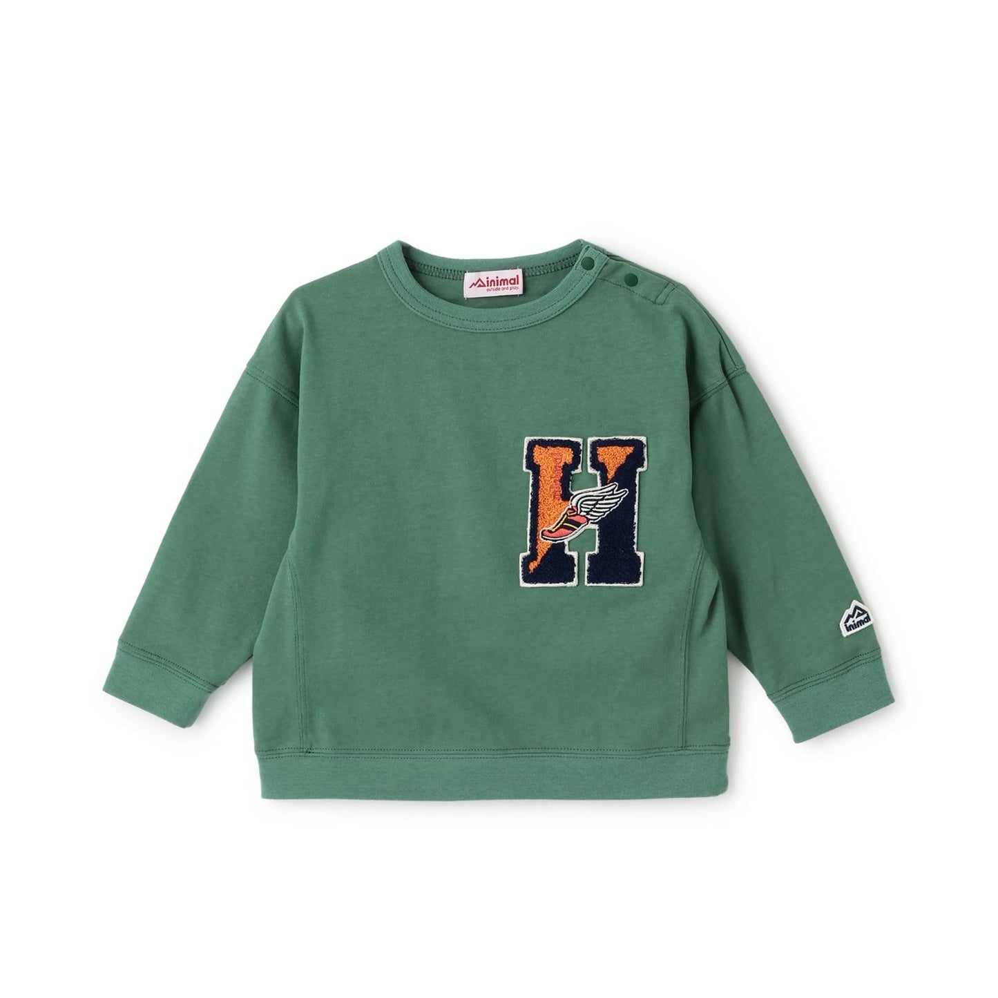 厚天竺字母長袖T恤