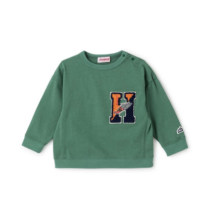 厚天竺字母長袖T恤