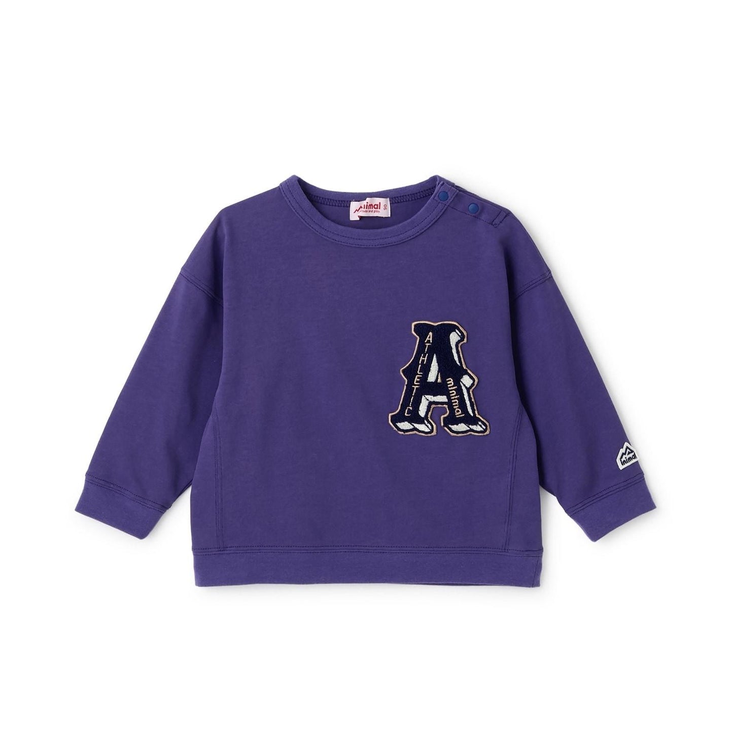 厚天竺字母長袖T恤