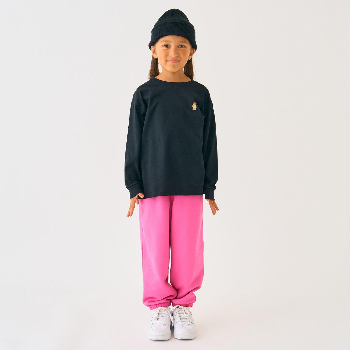 單點裝飾衛衣面料長褲