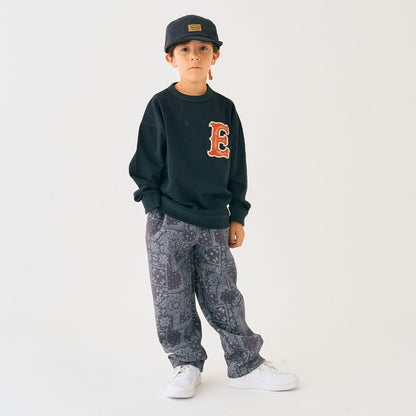 厚天竺字母長袖T恤