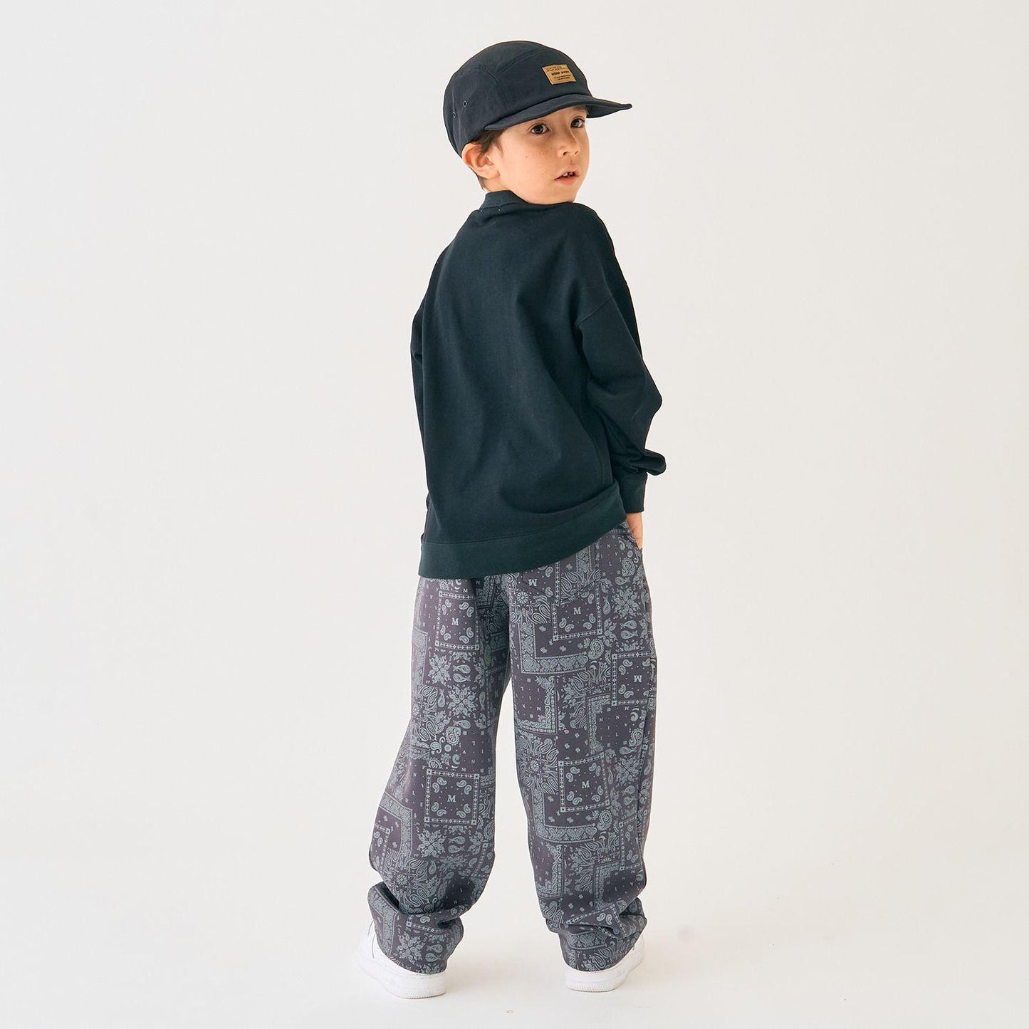 厚天竺字母長袖T恤