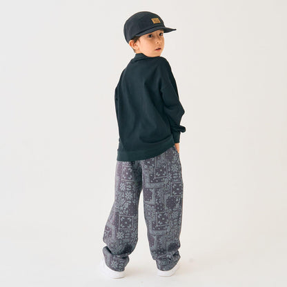 厚天竺字母長袖T恤