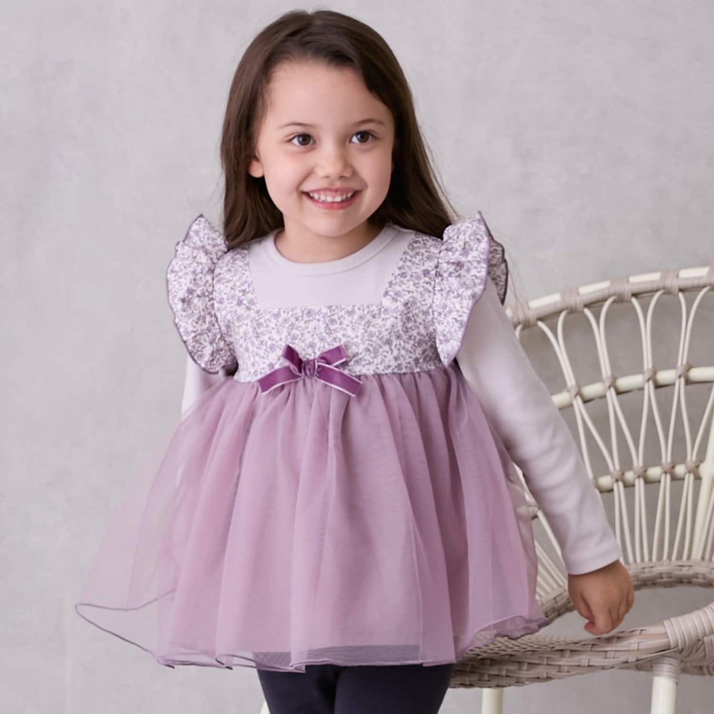 花卉網紗拼接連體衣