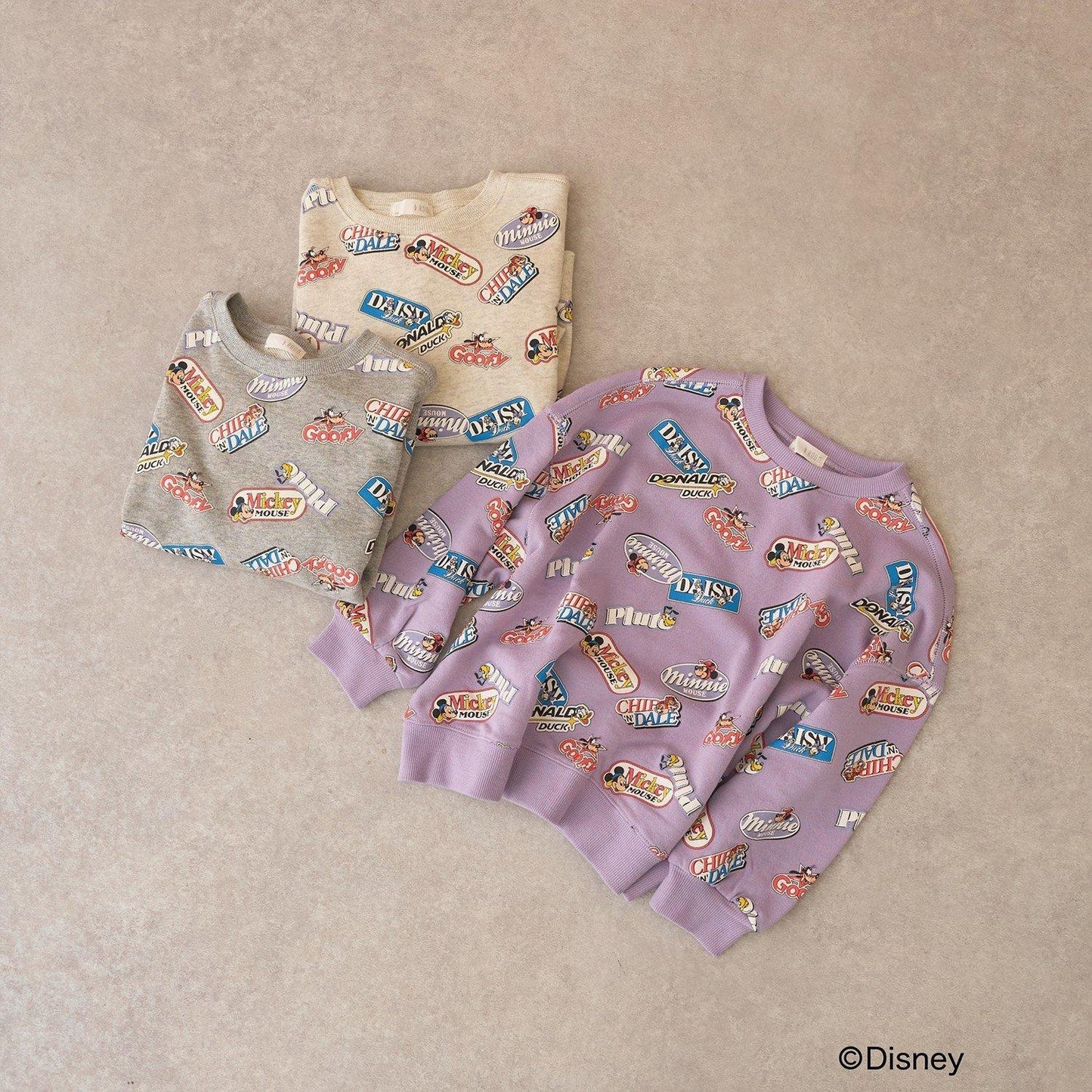 【《迪士尼》】【毛球拜拜內層毛圈】米奇&朋友/全印花衛衣