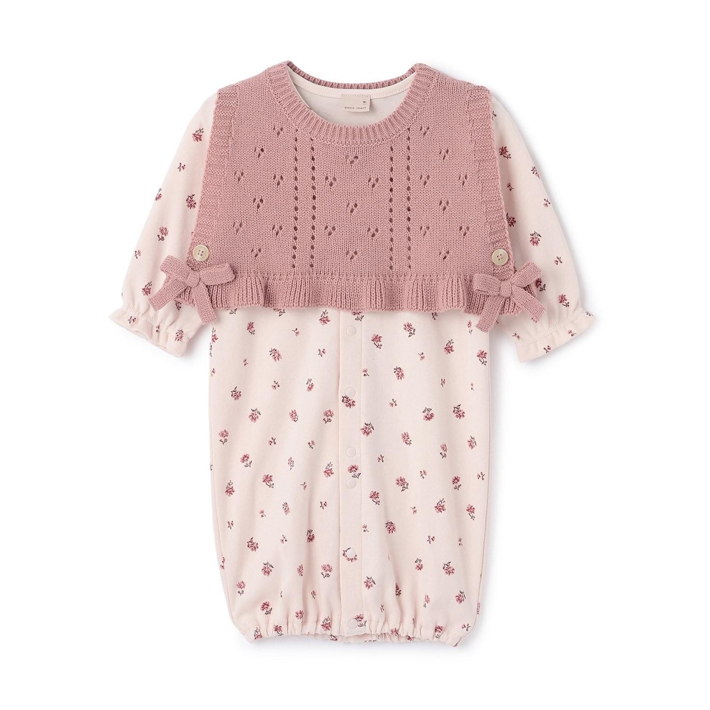 附針織背心兩用連體衣