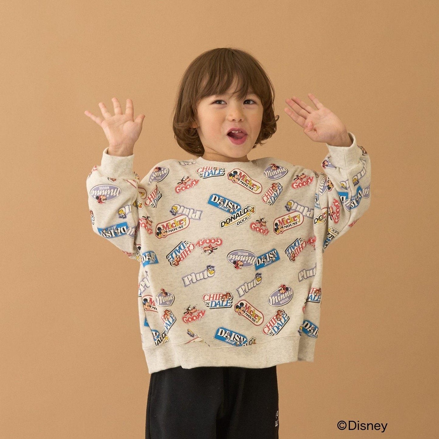 【《迪士尼》】【毛球拜拜內層毛圈】米奇&朋友/全印花衛衣