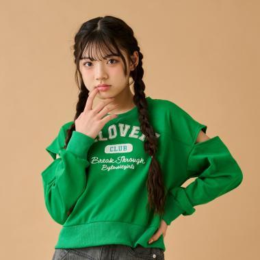 肩部開叉套頭衫