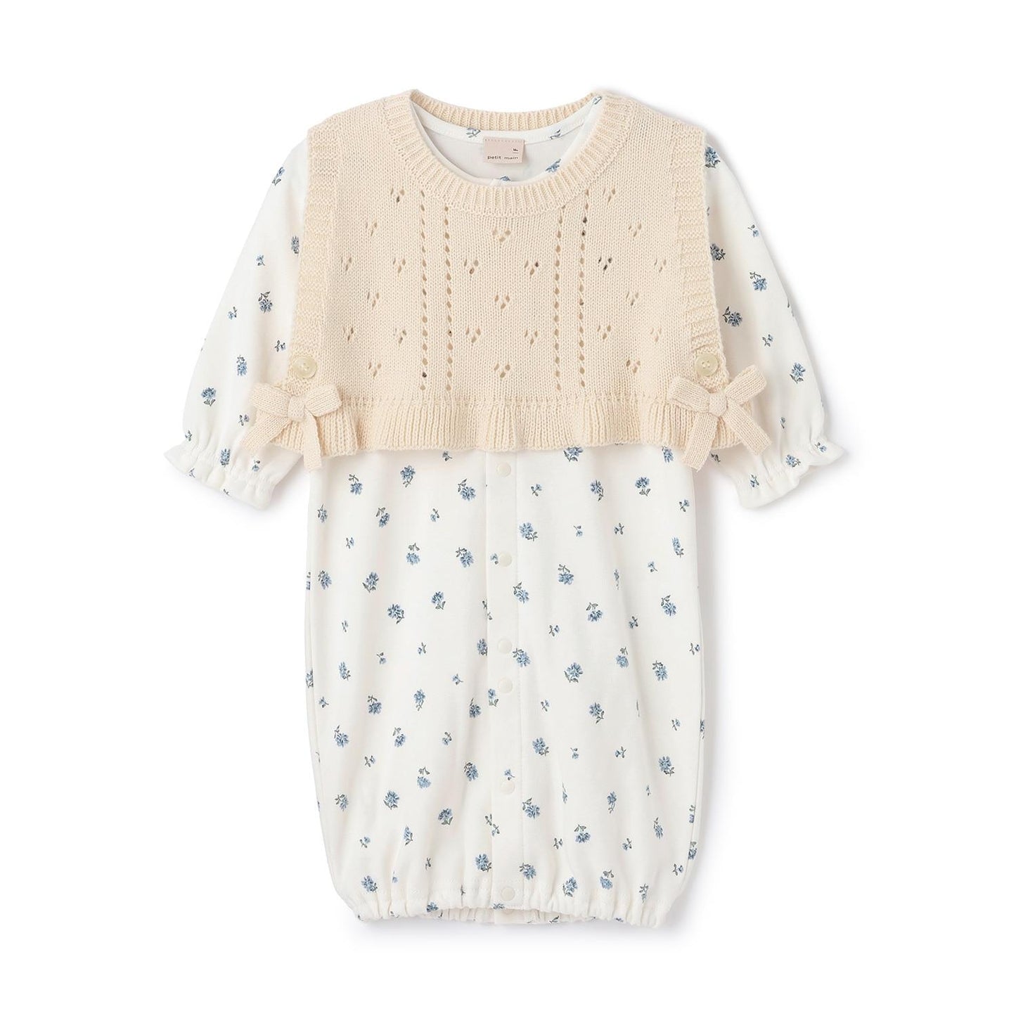 附針織背心兩用連體衣