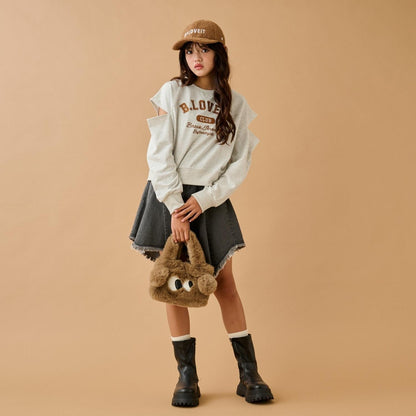 肩部開叉套頭衫