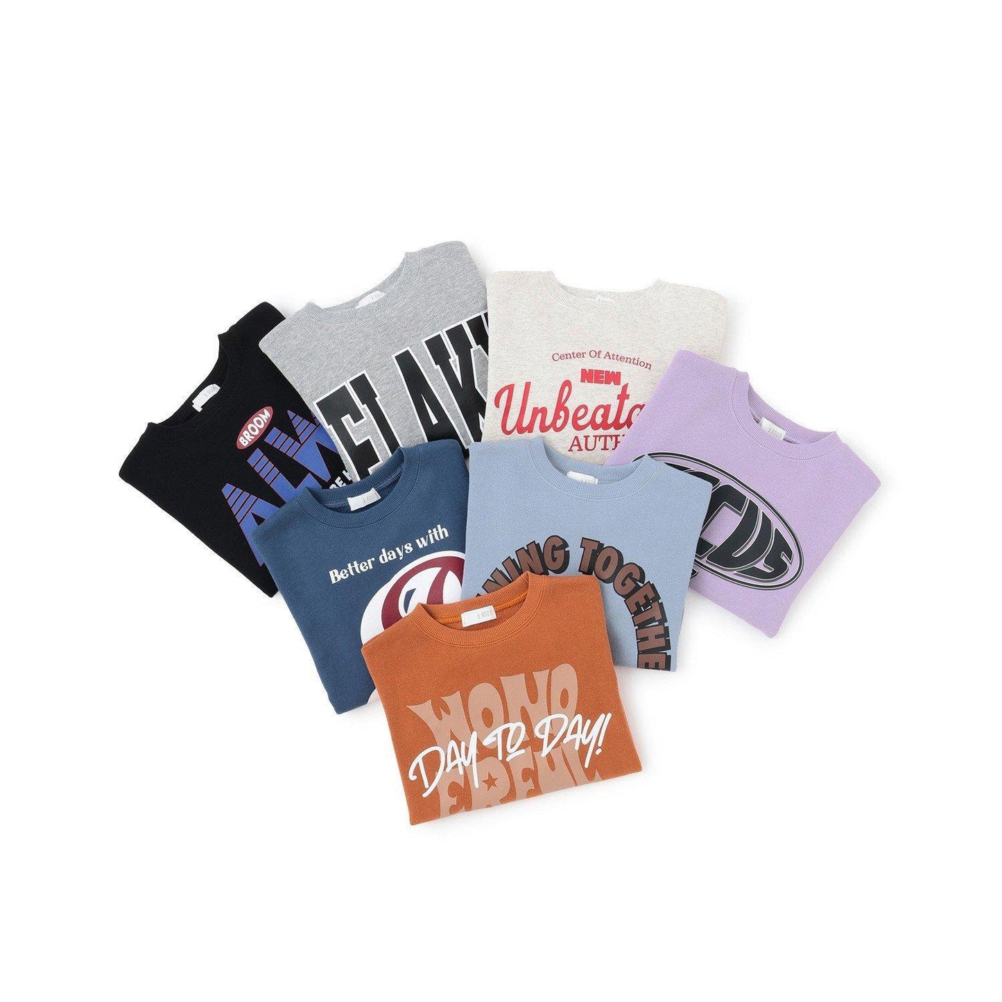 【防起球加絨】可選7款圖案混合印花衛衣