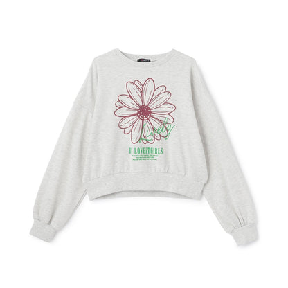 花卉植絨套頭衫