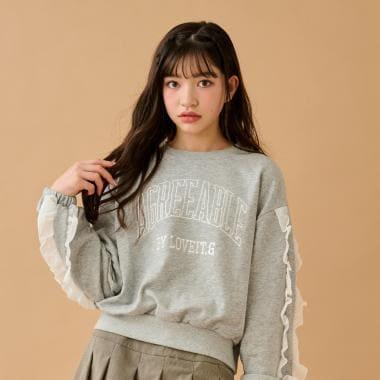 荷葉邊學院風套頭衫