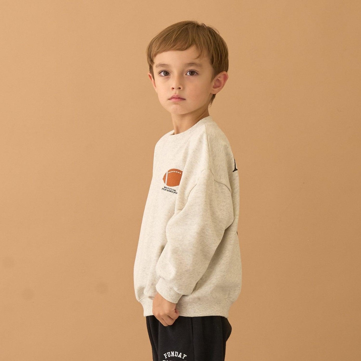 【防起球加絨】運動元素拼接衛衣