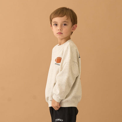 【防起球加絨】運動元素拼接衛衣