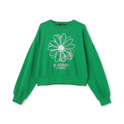 花卉植絨套頭衫