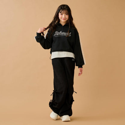 半拉鍊抽繩套頭衫