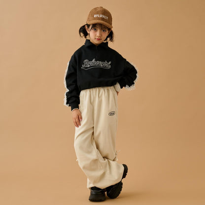 半拉鍊抽繩套頭衫