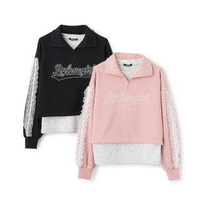 半拉鍊抽繩套頭衫