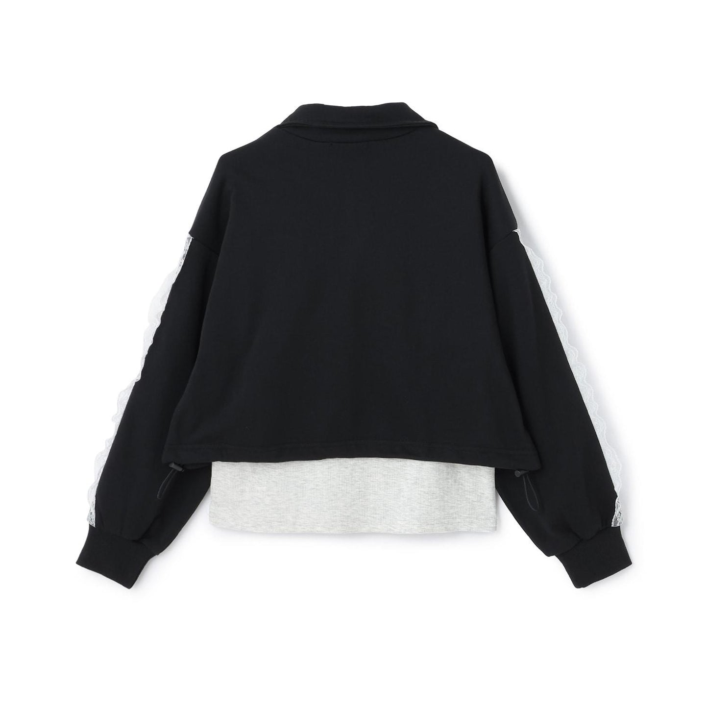 半拉鍊抽繩套頭衫