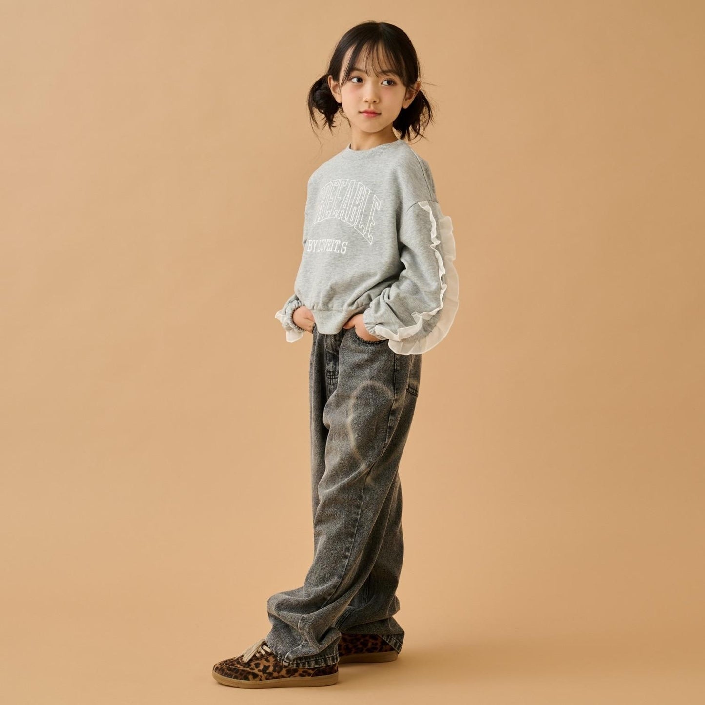 荷葉邊學院風套頭衫