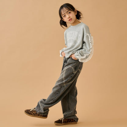 荷葉邊學院風套頭衫