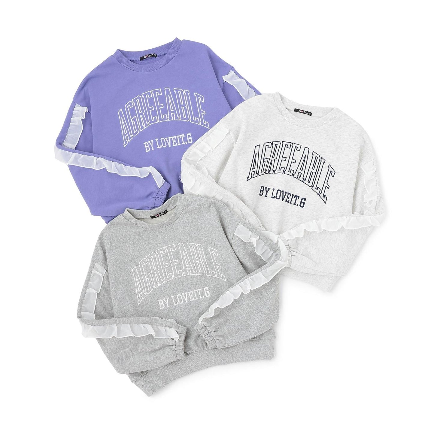 荷葉邊學院風套頭衫