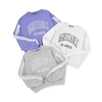 荷葉邊學院風套頭衫