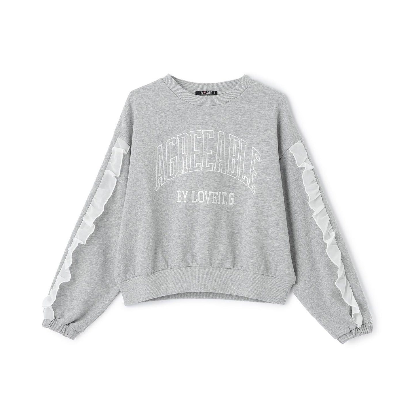 荷葉邊學院風套頭衫