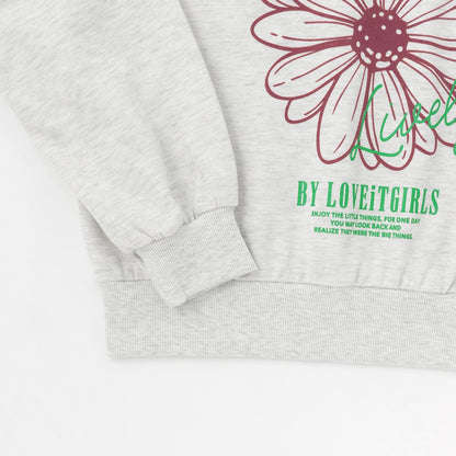 花卉植絨套頭衫