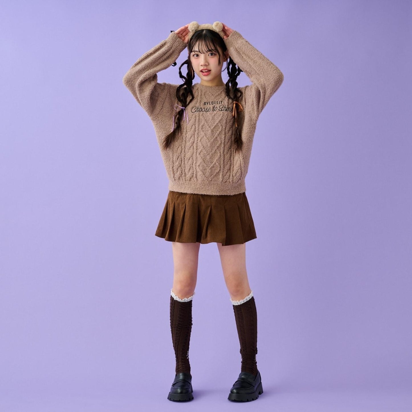 蝴蝶結毛線針織衫