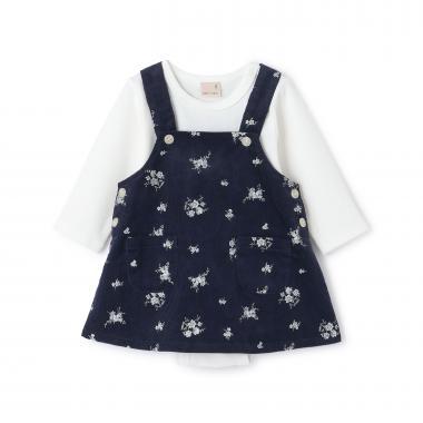 花卉圖案連衣裙套裝