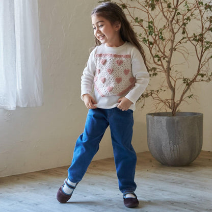 【加絨】牛仔桶形褲