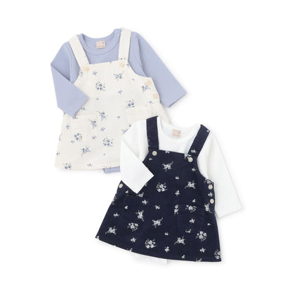 花卉圖案連衣裙套裝