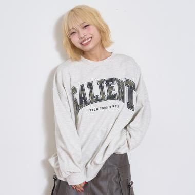 【LTXC】圖案標誌貼布寬鬆衛衣