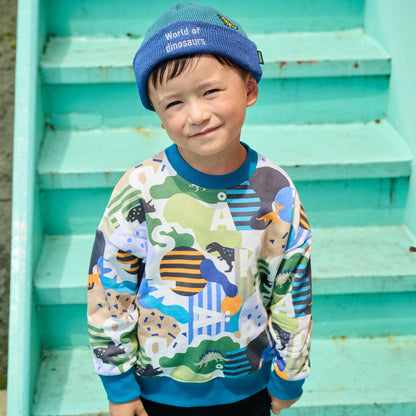 恐龍圖案LOGO印花衛衣