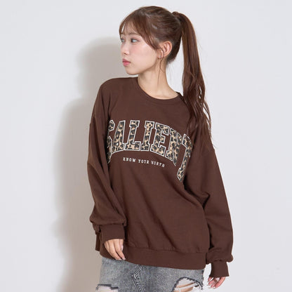 【LTXC】圖案標誌貼布寬鬆衛衣