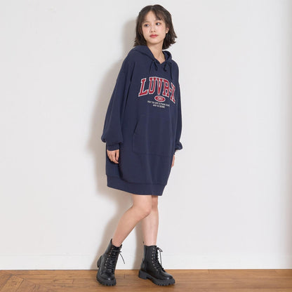 寬鬆連帽衛衣裙