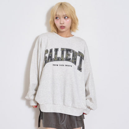 【LTXC】圖案標誌貼布寬鬆衛衣