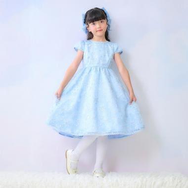 閃亮星星刺繡連衣裙