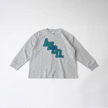 【USA棉】AND標誌寬鬆大學風長袖T恤