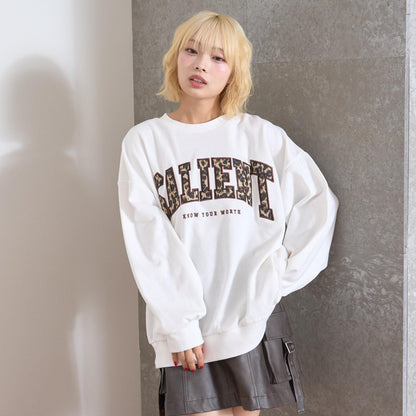 【LTXC】圖案標誌貼布寬鬆衛衣