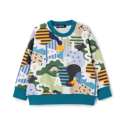 恐龍圖案LOGO印花衛衣