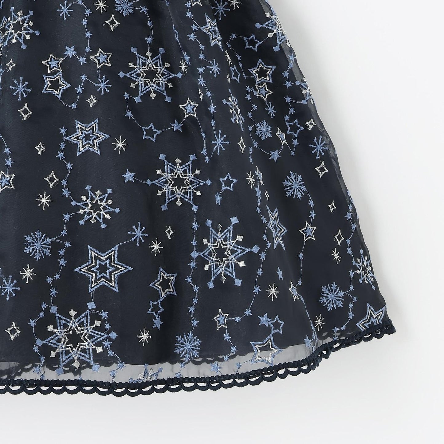 閃亮星星刺繡連衣裙