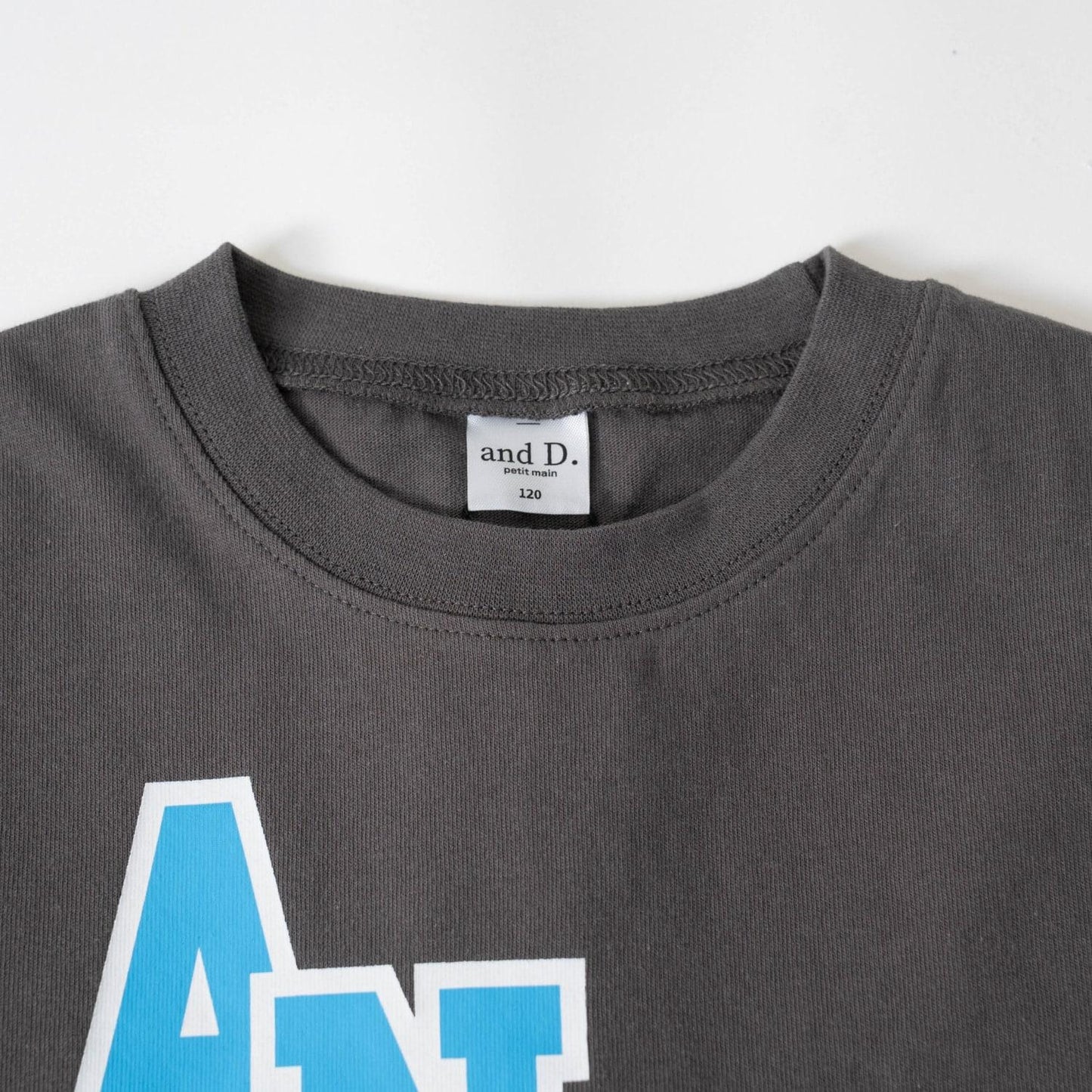 【USA棉】AND標誌寬鬆大學風長袖T恤