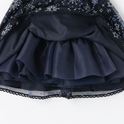 閃亮星星刺繡連衣裙