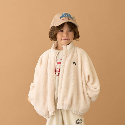 寬鬆廓形仿羊羔絨夾克