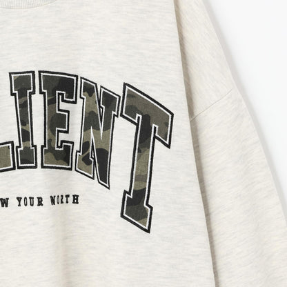 【LTXC】圖案標誌貼布寬鬆衛衣